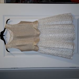 Big girl's formal dress with cardigan